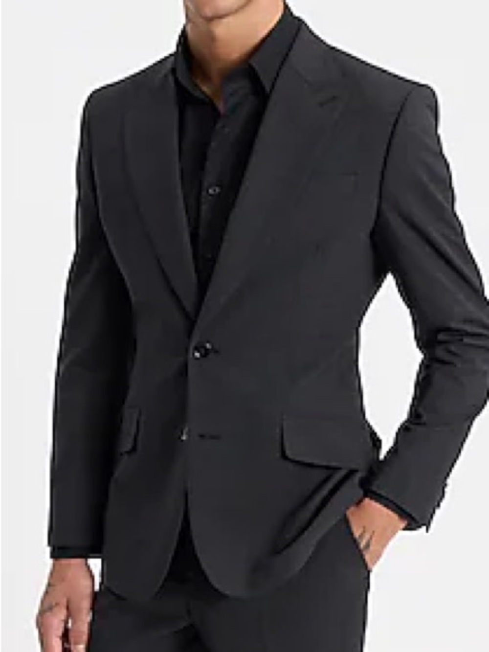 Express Slim Charcoal Wool-Blend Modern Tech Suit Jacket 42S NWT